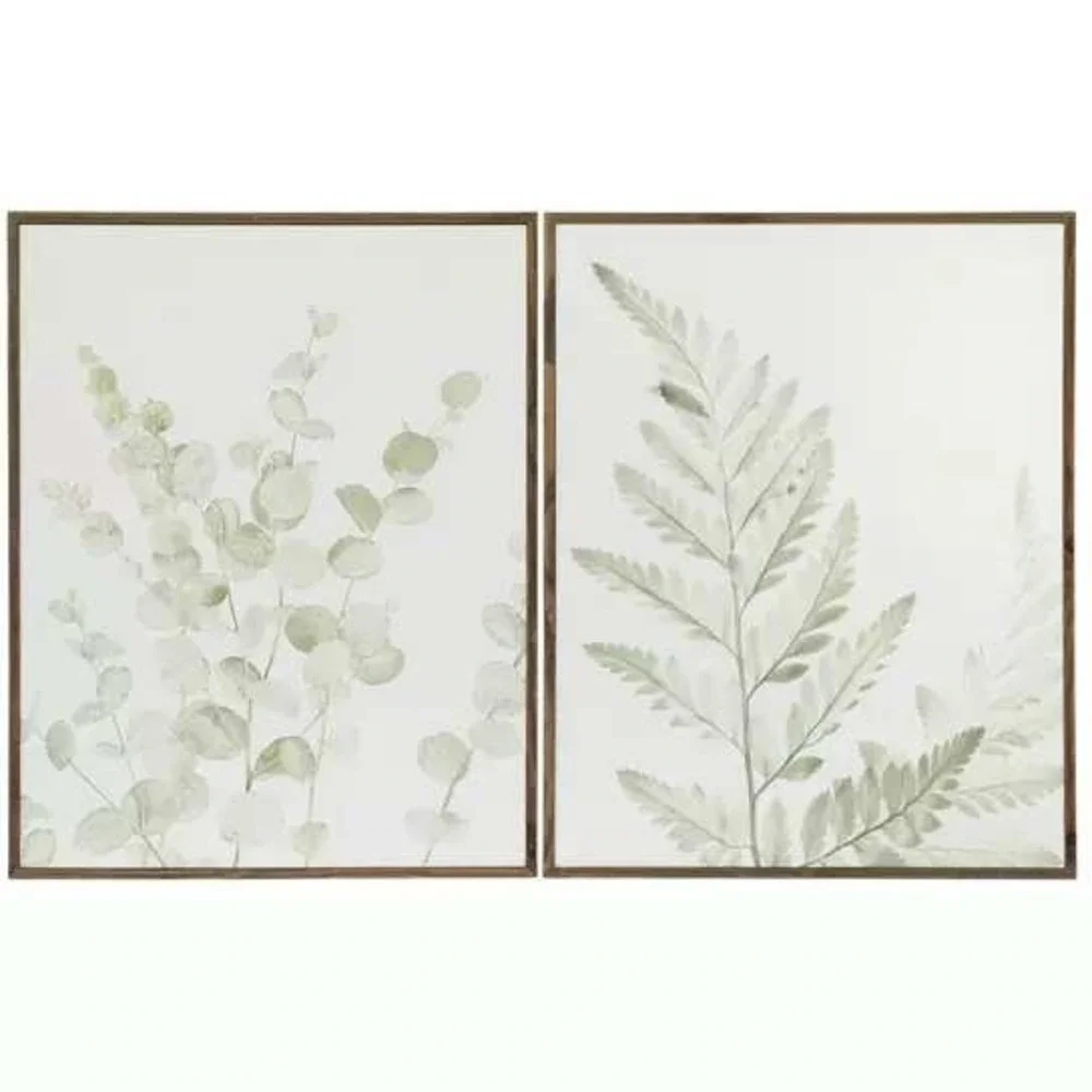Eucalyptus &‎ Fern Wood Wall Decor Set 14 x 18
